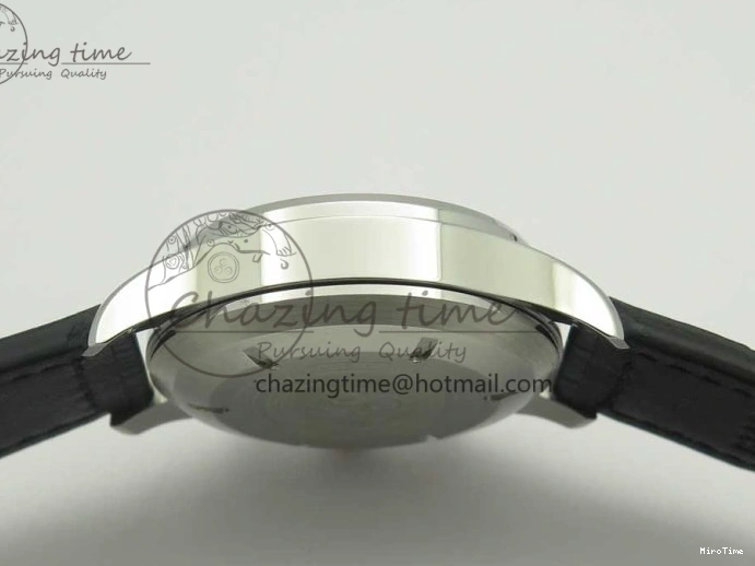 MIROTIME 0213 Pilot Chrono 377725 SS ZF 1:1 Best Edition White Dial on Black Leather Strap A Soft 7183